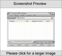 Crystal MP3 Splitter Screenshot